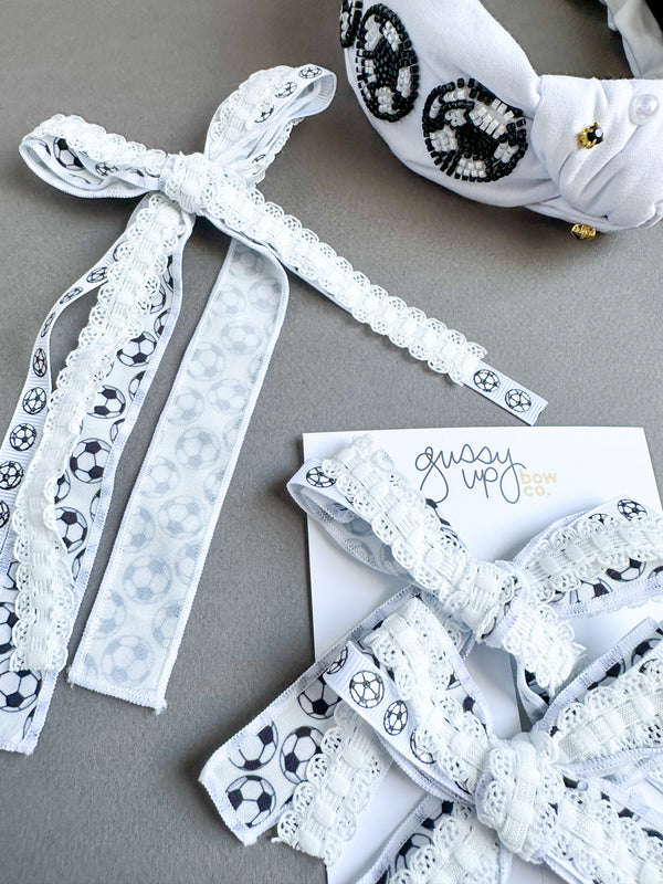 Soccer Ribbon Bow