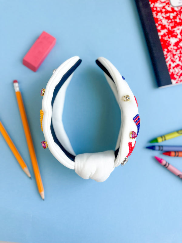 ABC 123 Beaded Headband