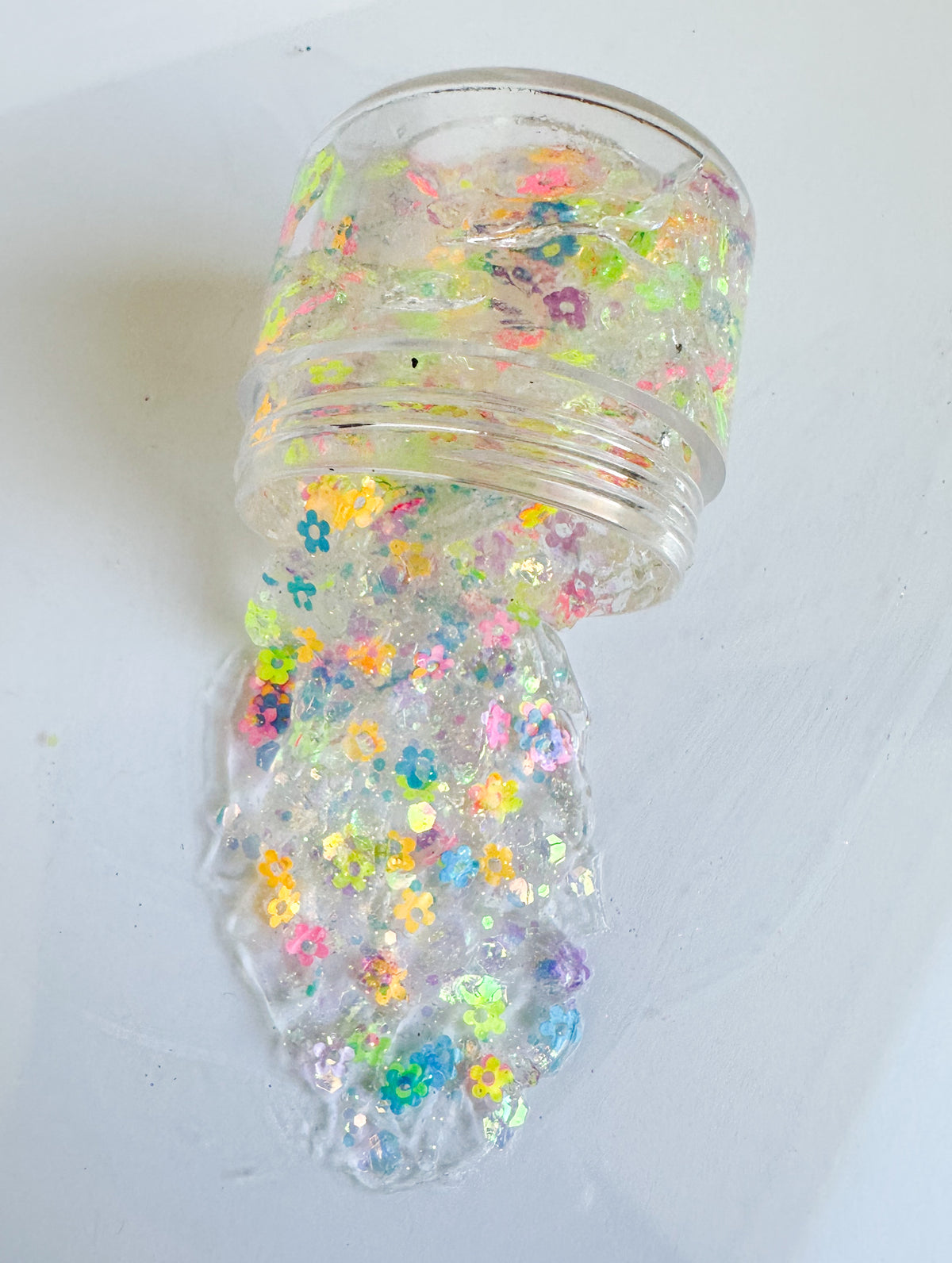 Neon Flowers Hair Glitter