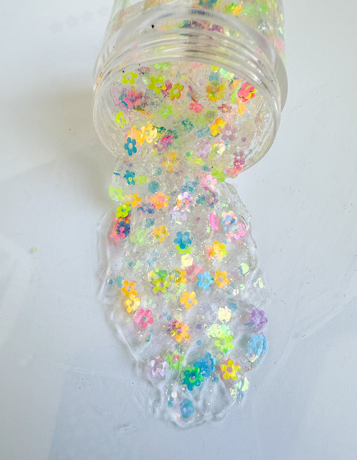 Neon Flowers Hair Glitter
