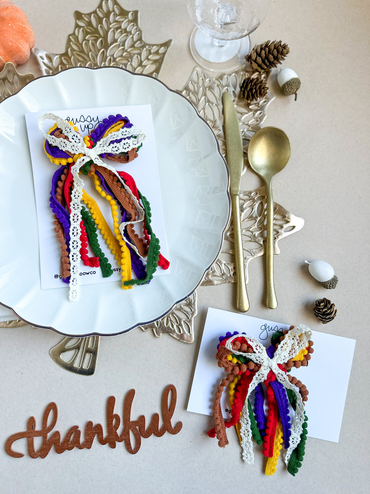 Give Thanks Ribbon Bow