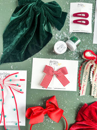 Candy Cane Stripe Ribbon Bow
