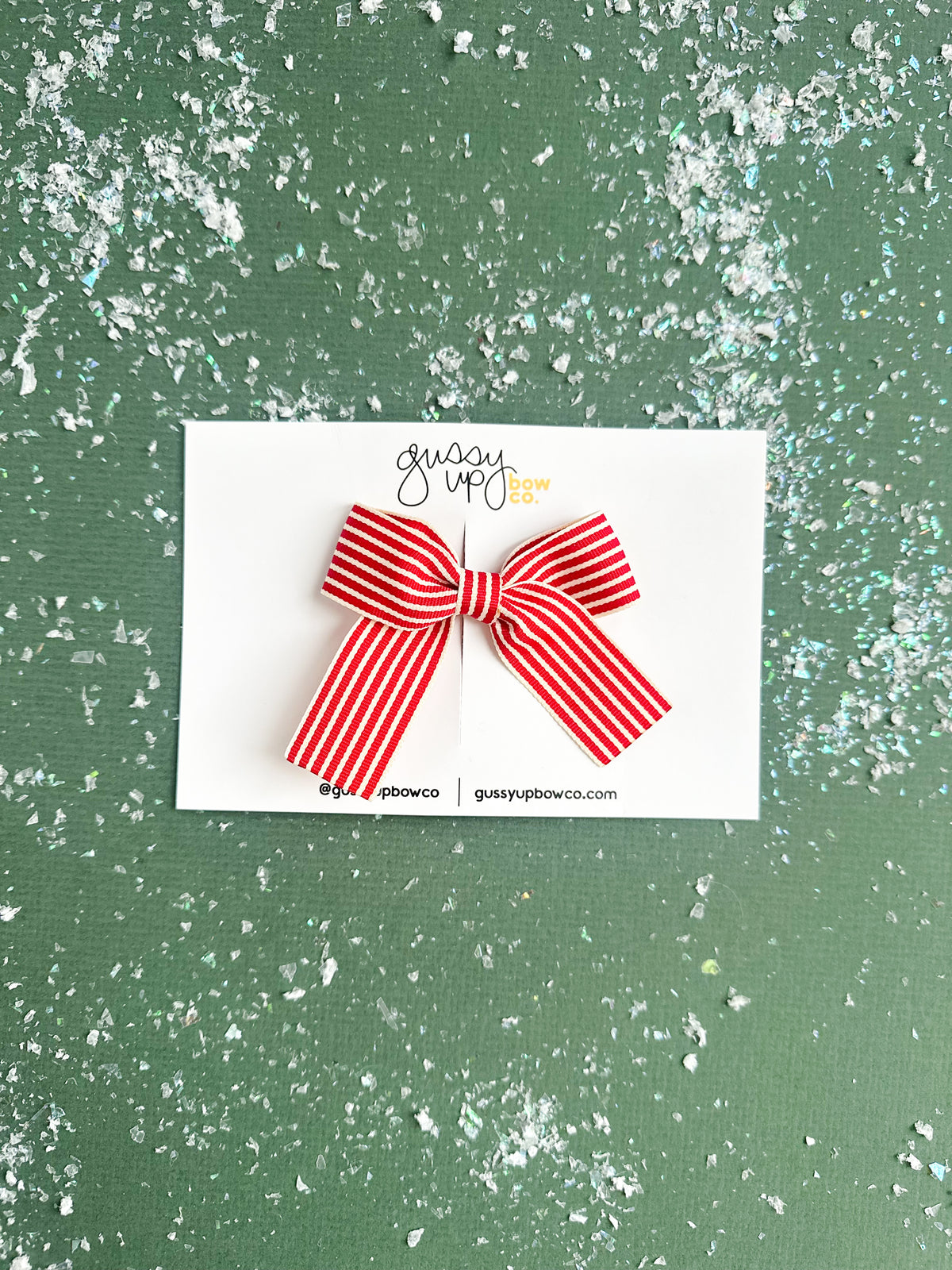 Candy Cane Stripe Ribbon Bow