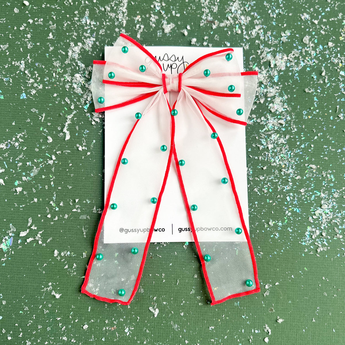 Merry and Bright Pearl Bow