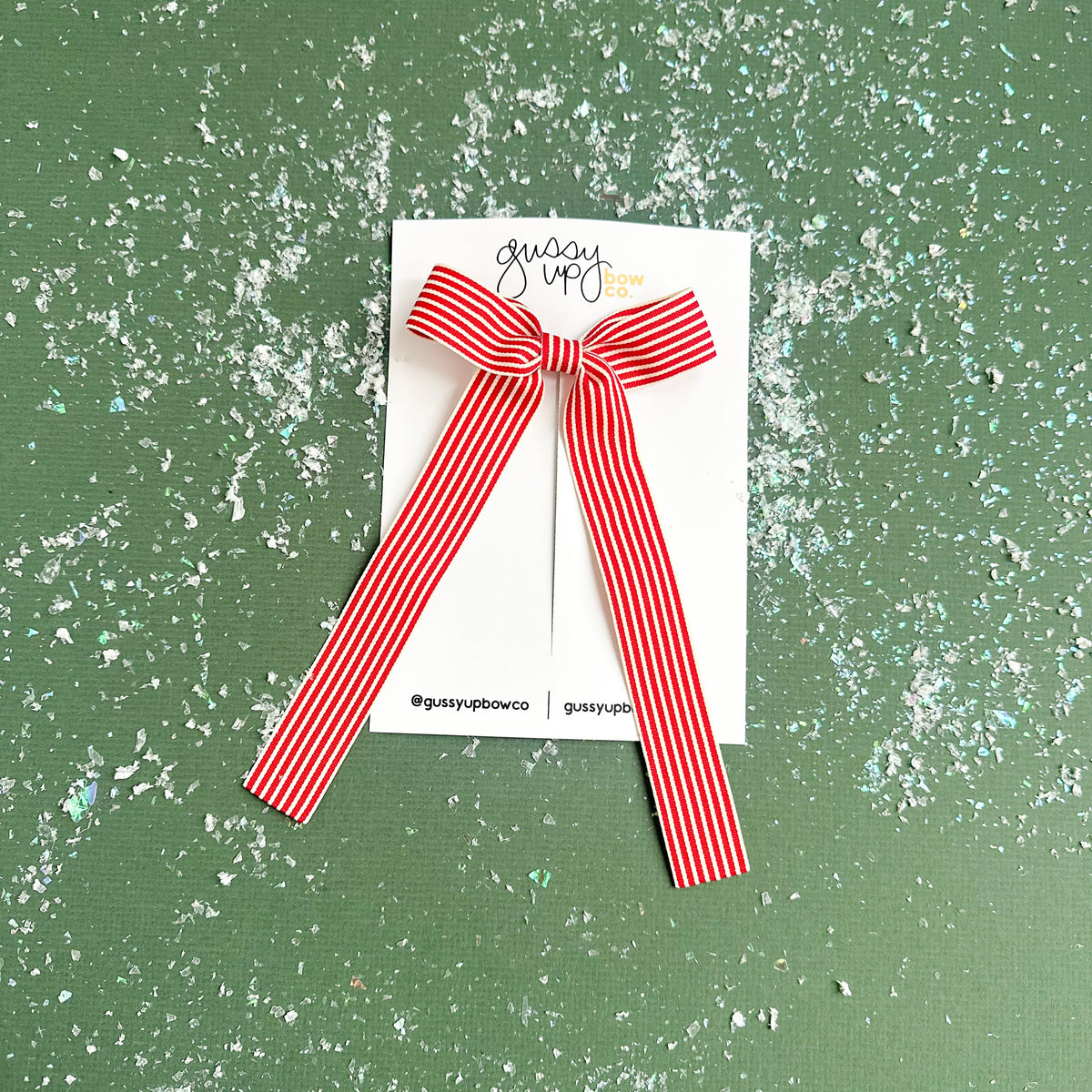 Candy Cane Stripe Ribbon Bow