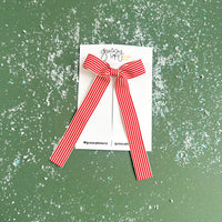 Candy Cane Stripe Ribbon Bow