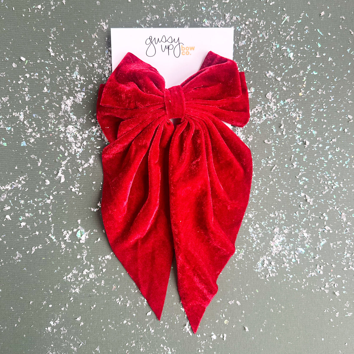 Holly Berry Large Bow Barrette