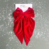 Holly Berry Large Bow Barrette