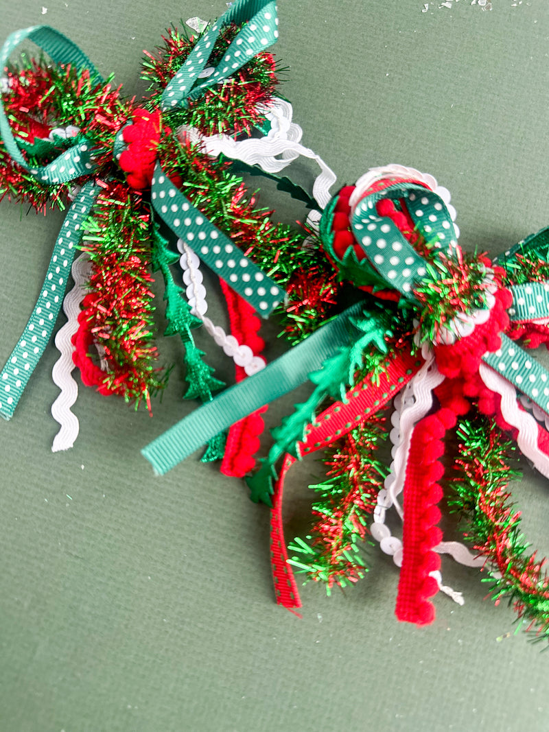 Tinseltown Ribbon Bow Pigtail Set