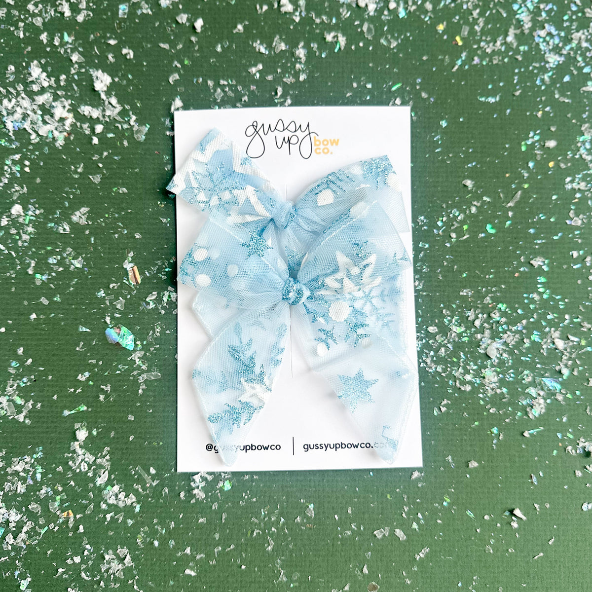 Ice Princess Mesh Bow Pigtail Set