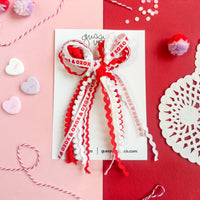 Hugs and Kisses Ribbon Bow