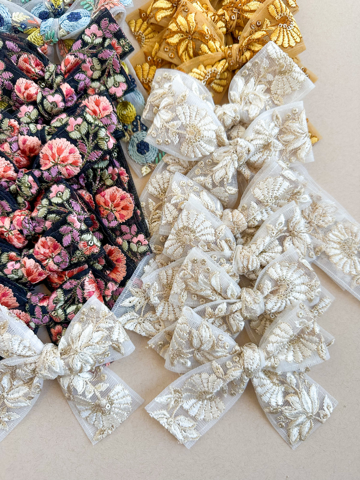 Prudence Embroidered Bow