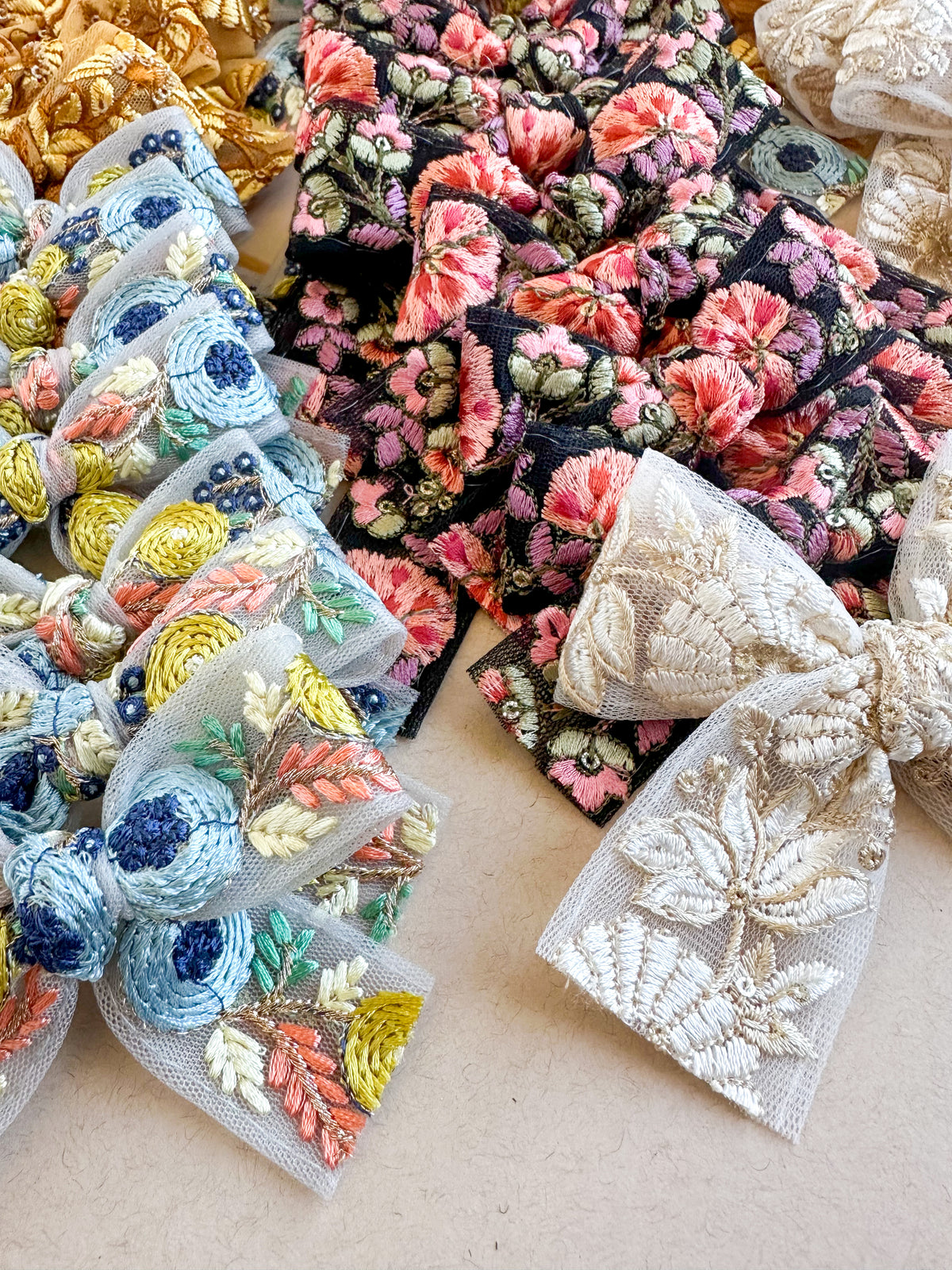 Daphne Embroidered Bow