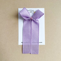 Purple Linen Ribbon Bow