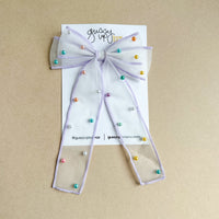 Spring Pearl Long Tail Bow