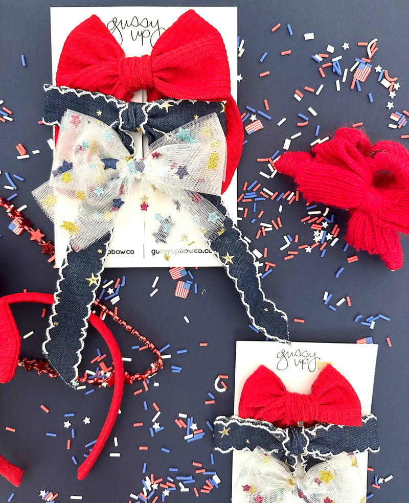 July 25 Red Whimsy Bow