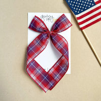 Patriotic Gingham Bow