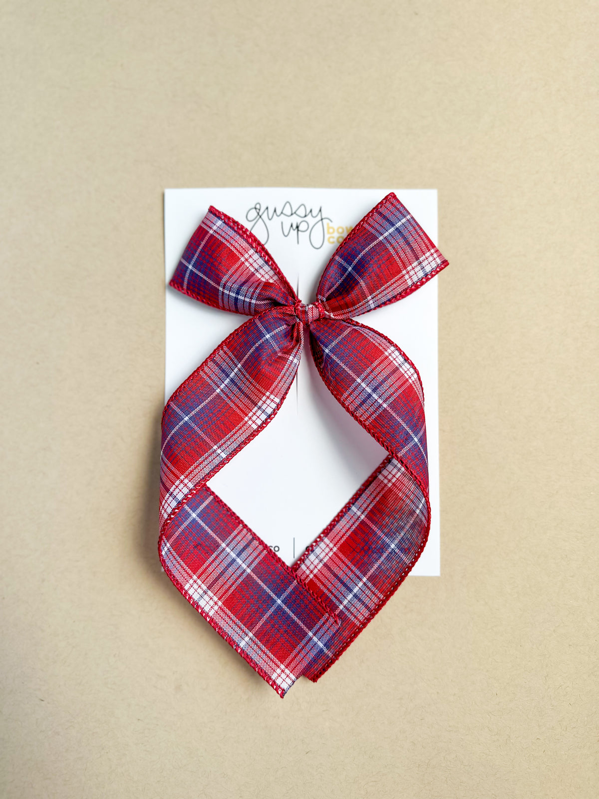 Patriotic Gingham Bow