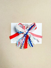 Party in the USA Ribbon Pigtail Set