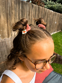 Red Gingham Scrunchy Set