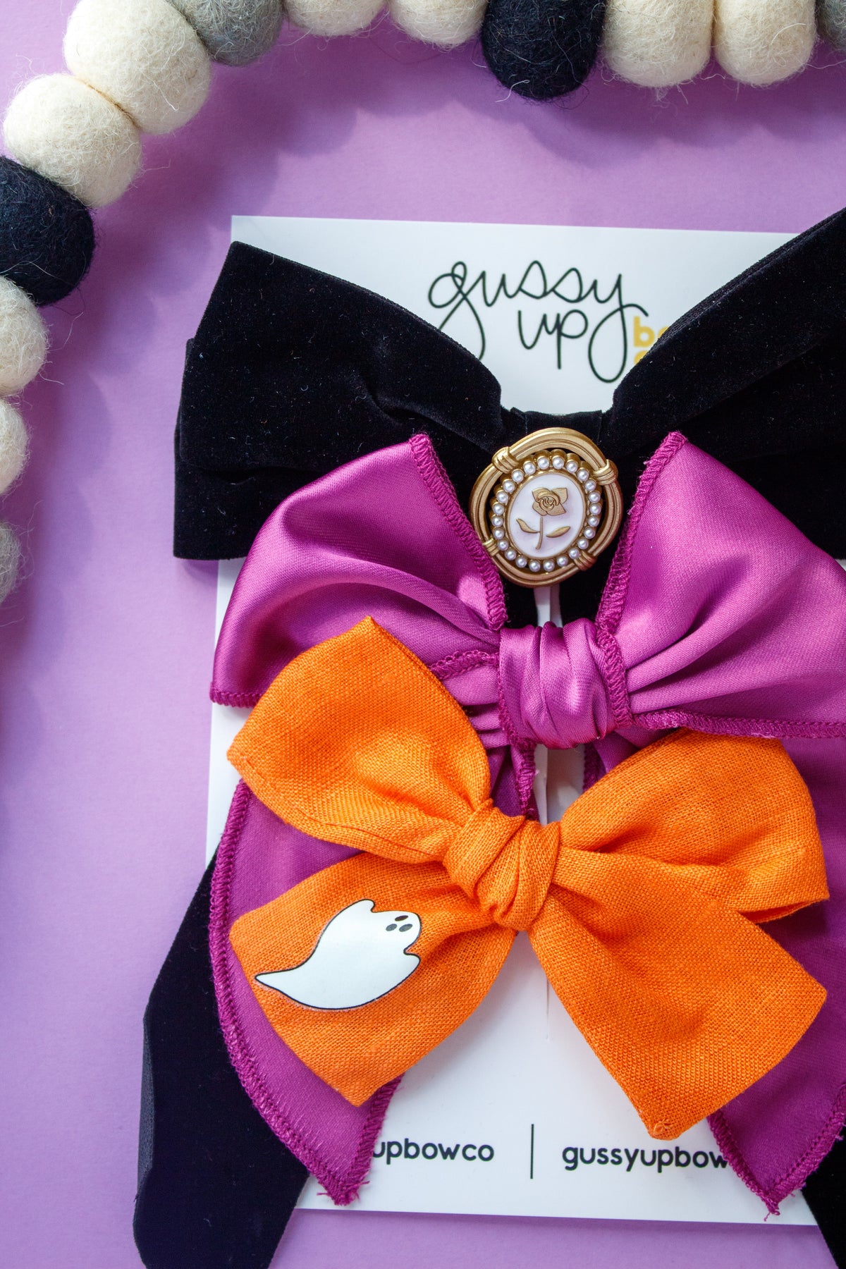 October 24 Purple Satin Whimsy Bow
