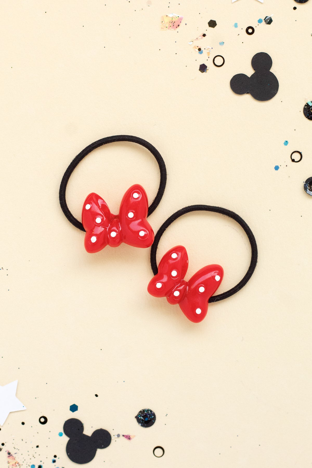 Red Bow Hair Tie Set | Happiest Place Collection