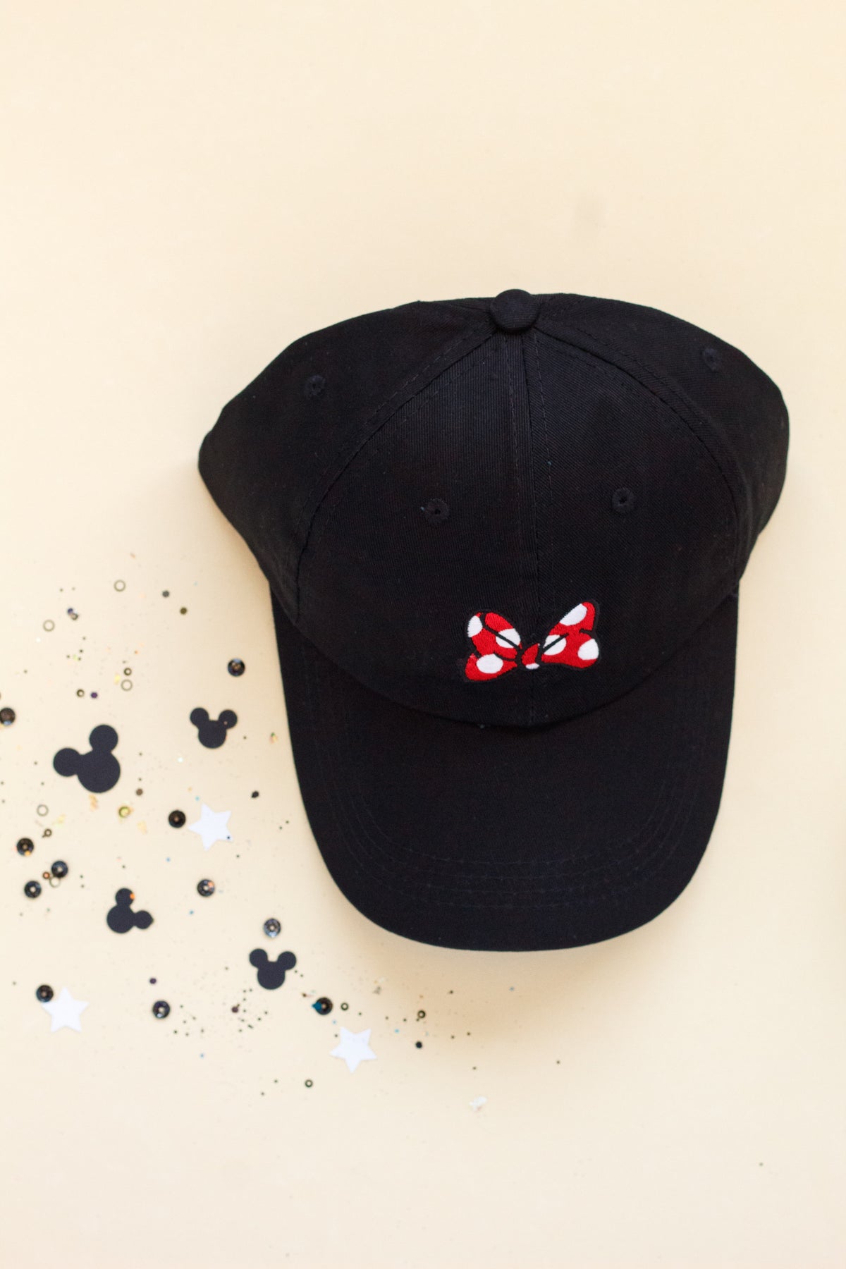 Minnie Bow Embroidered Baseball Hat