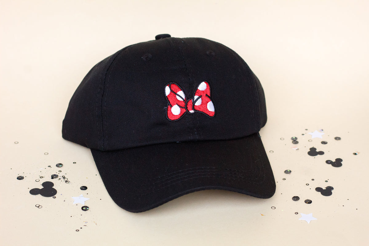 Minnie Bow Embroidered Baseball Hat