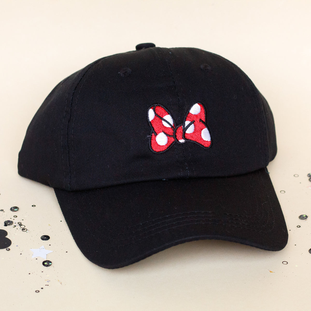 Minnie Bow Embroidered Baseball Hat