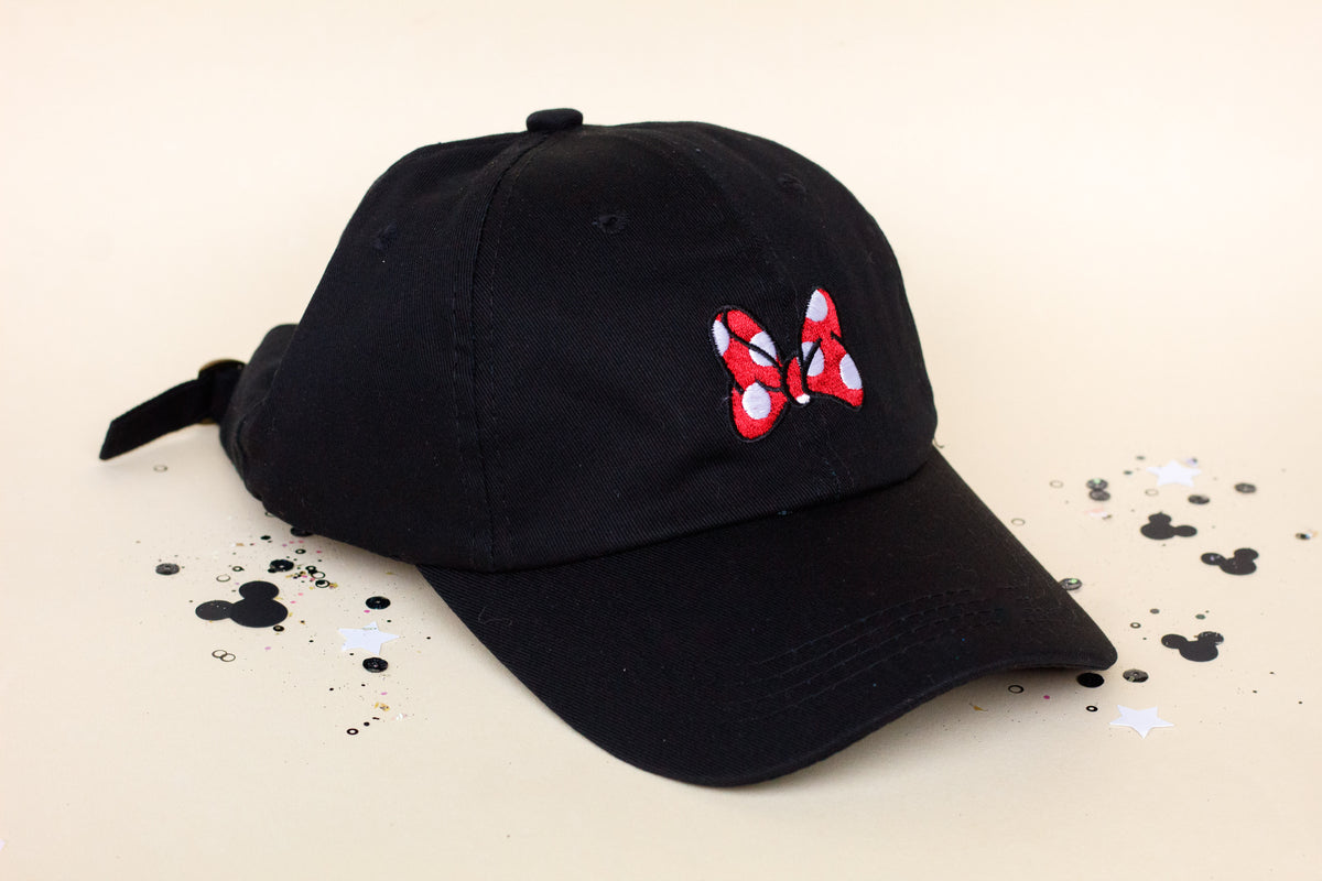 Minnie Bow Embroidered Baseball Hat