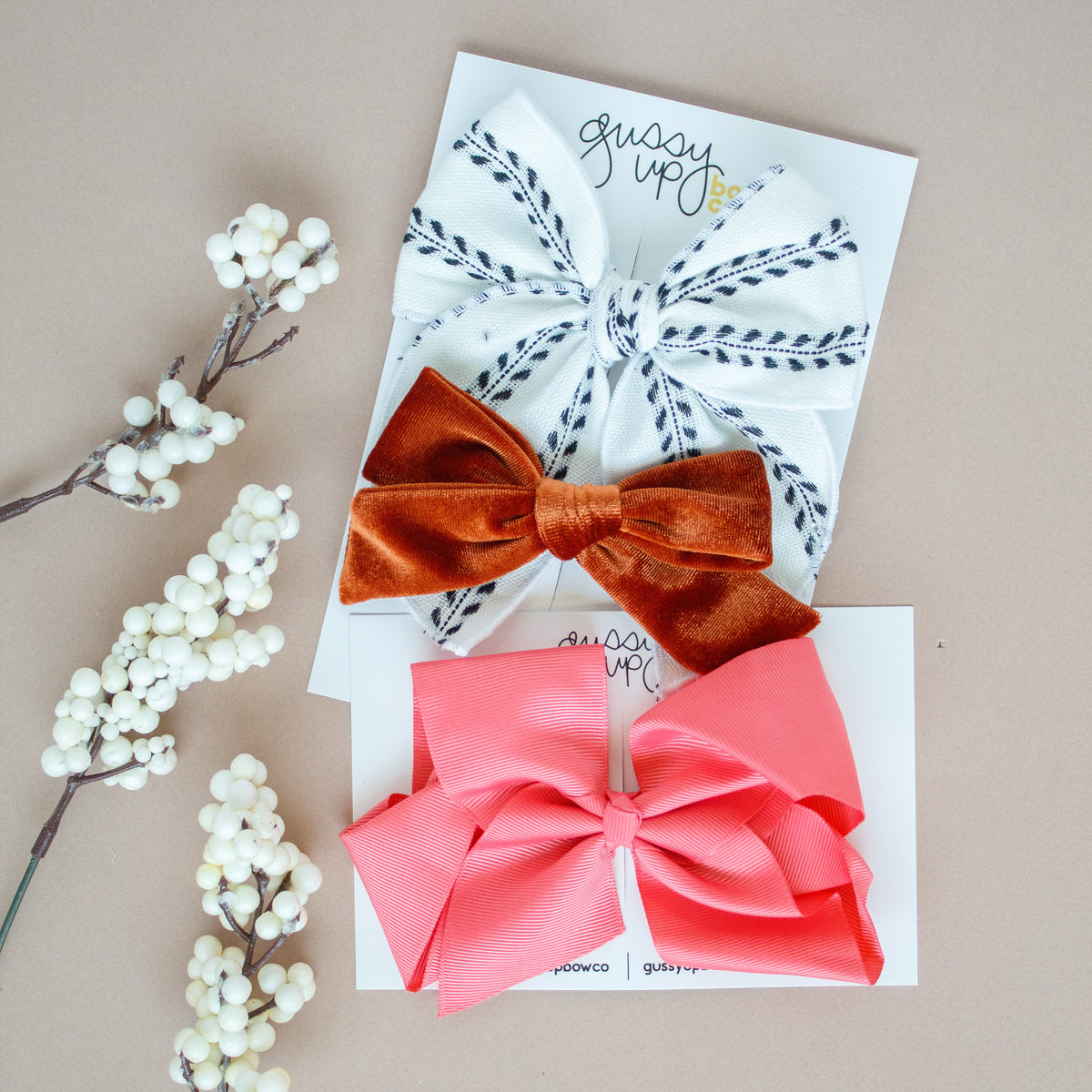 November 24 Coral Glam Bow