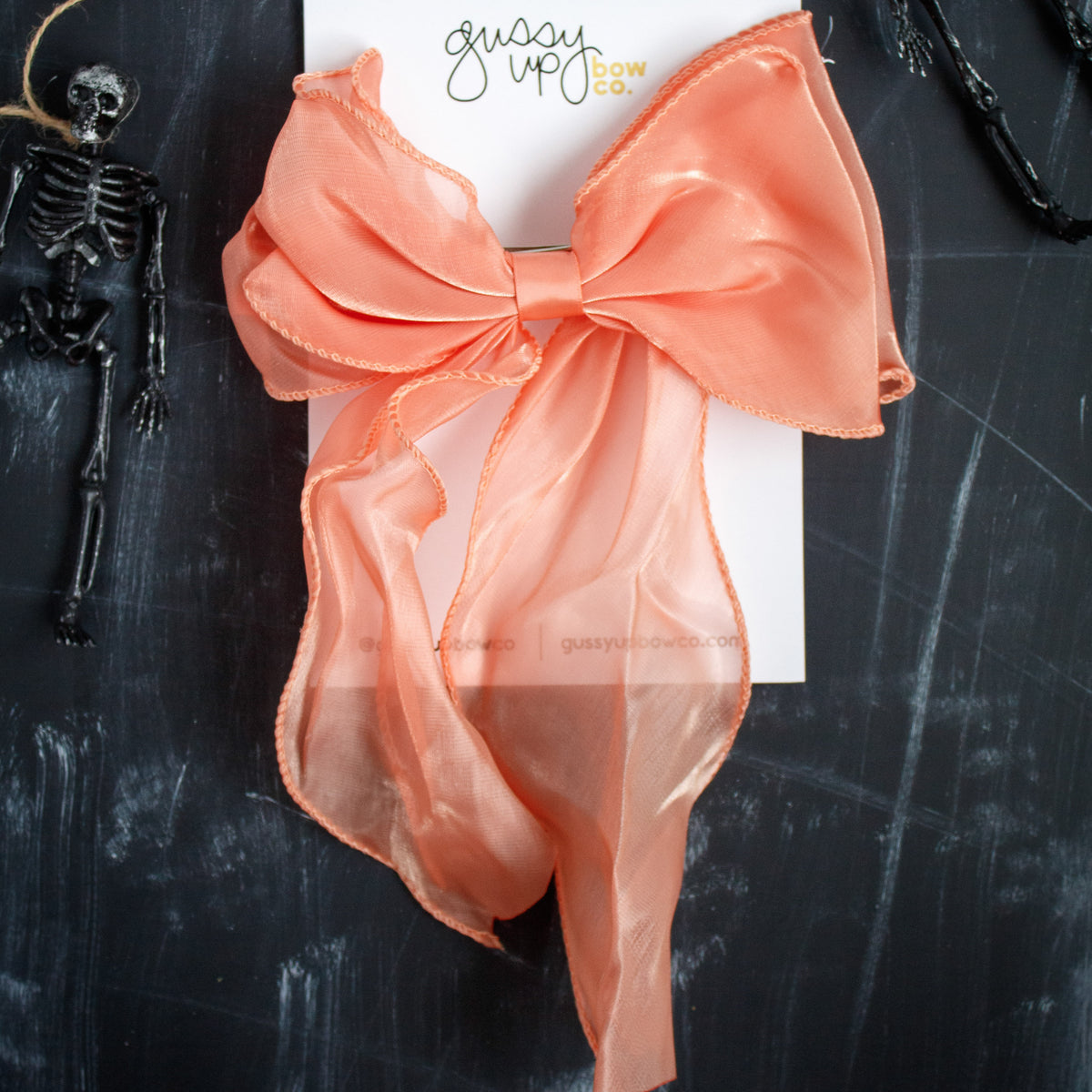 Pale Orange Fancy Bow | Halloween 24 Collection