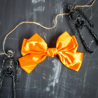 Orange Satin Barrette | Halloween 24 Collection