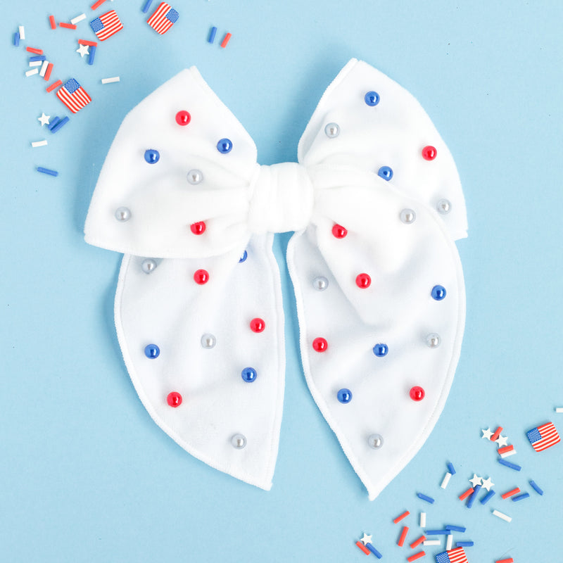 Patriotic Pearl | Whimsy Bow | Yankee Doodle Darling Collection