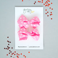 Pink Polka Dot Glam Pigtail Set | Happiest Place Collection