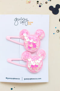 Pink Sequin Mouse Clip Set | Happiest Place Collection