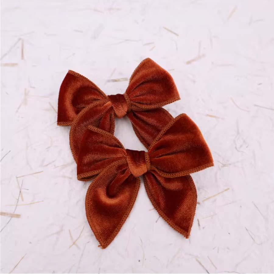 Pumpkin Velvet Whimsy Pigtail Set