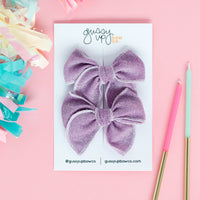 Shimmer Violet Whimsy Pigtail Set