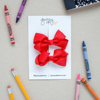 Red Glam Pigtail Set | Back to School 24 Collection