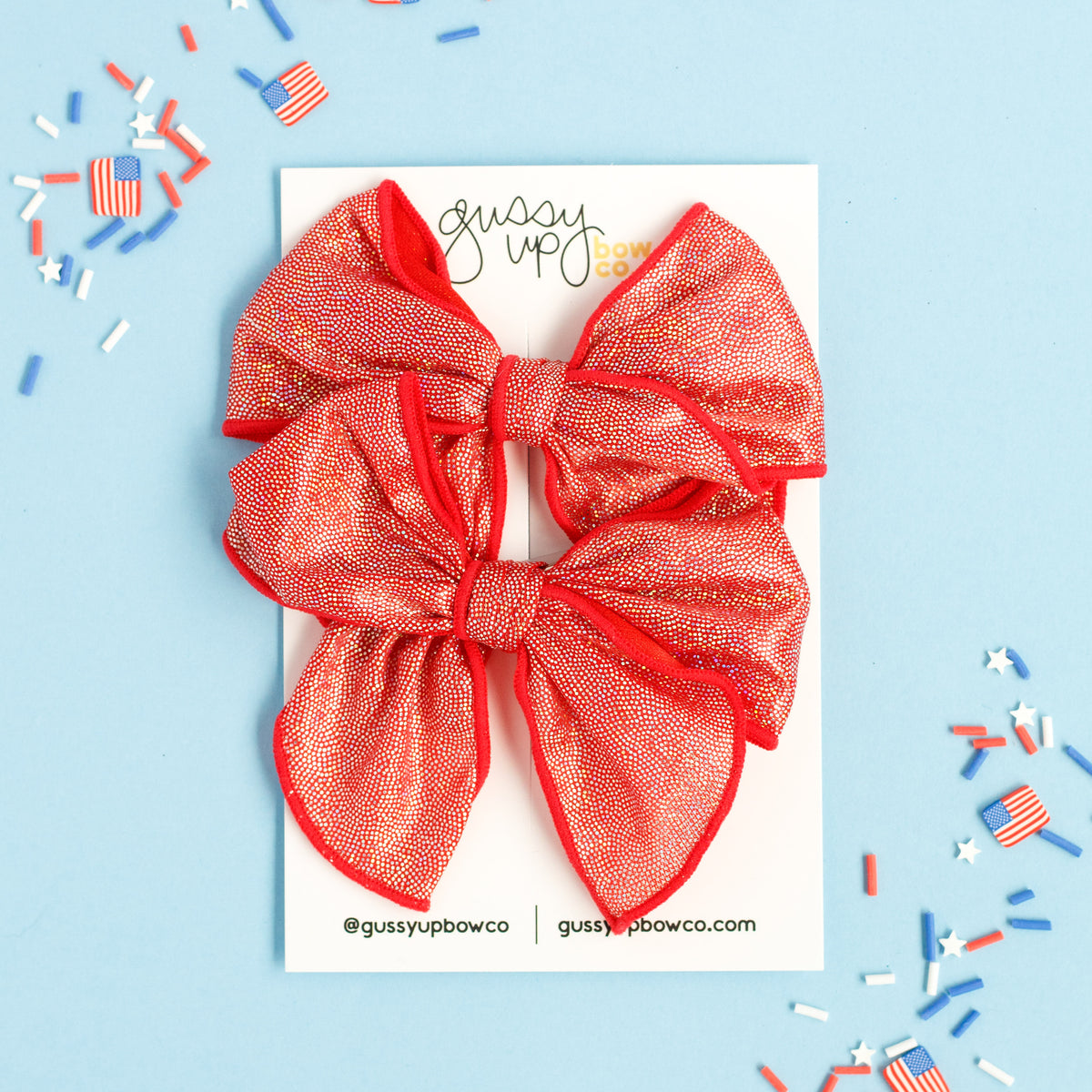 Red Shimmer | Whimsy Pigtail Set