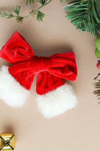 Santa Baby Velvet Bow