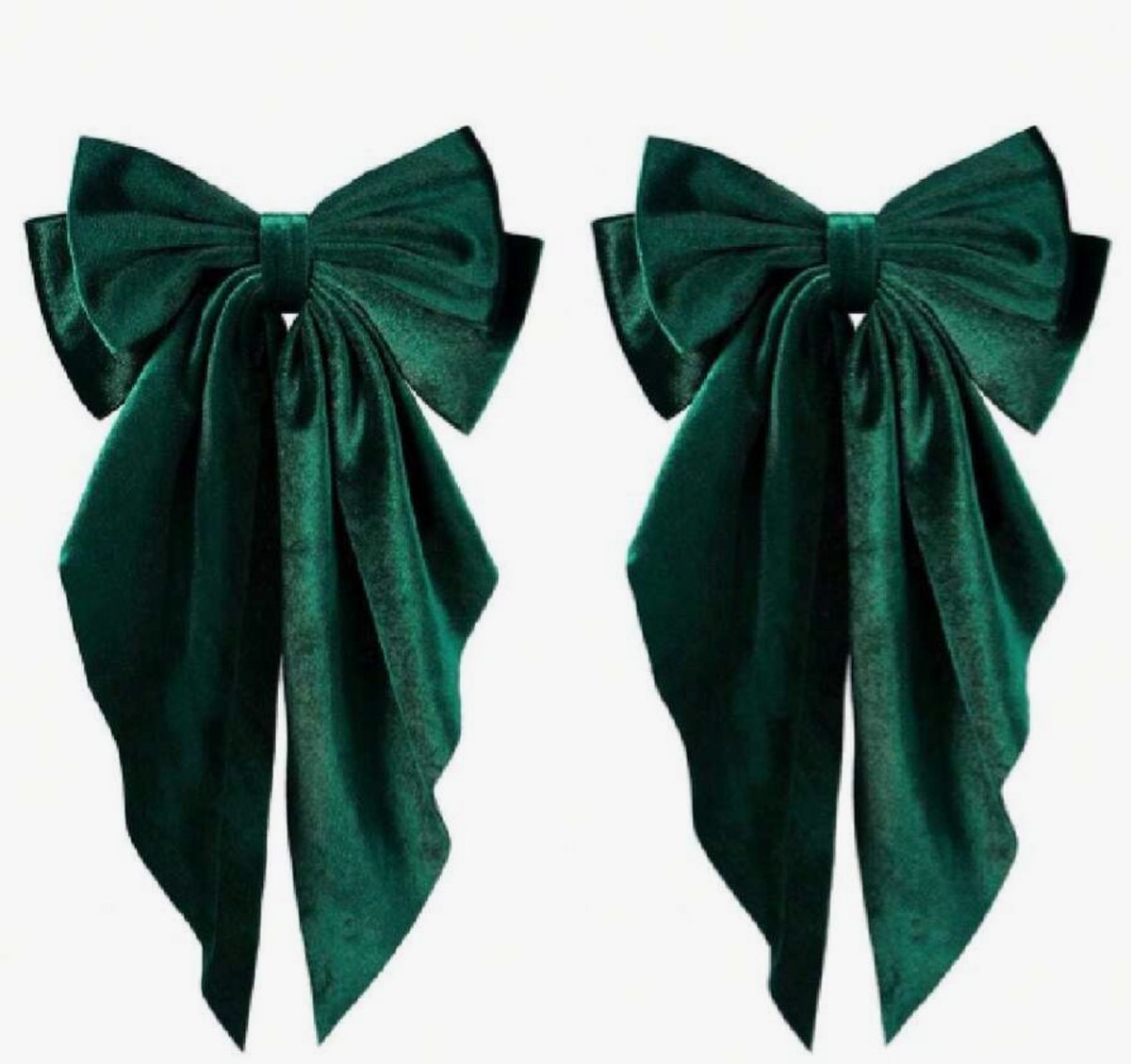 Evergreen Large Bow Barrette