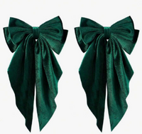 Evergreen Large Bow Barrette