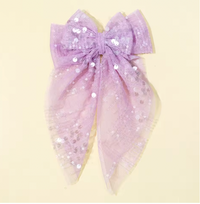 Purple Sequin Extra Bow