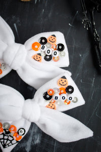 Cobwebs Sequin Bow Pigtail Set | Halloween 24 Collection