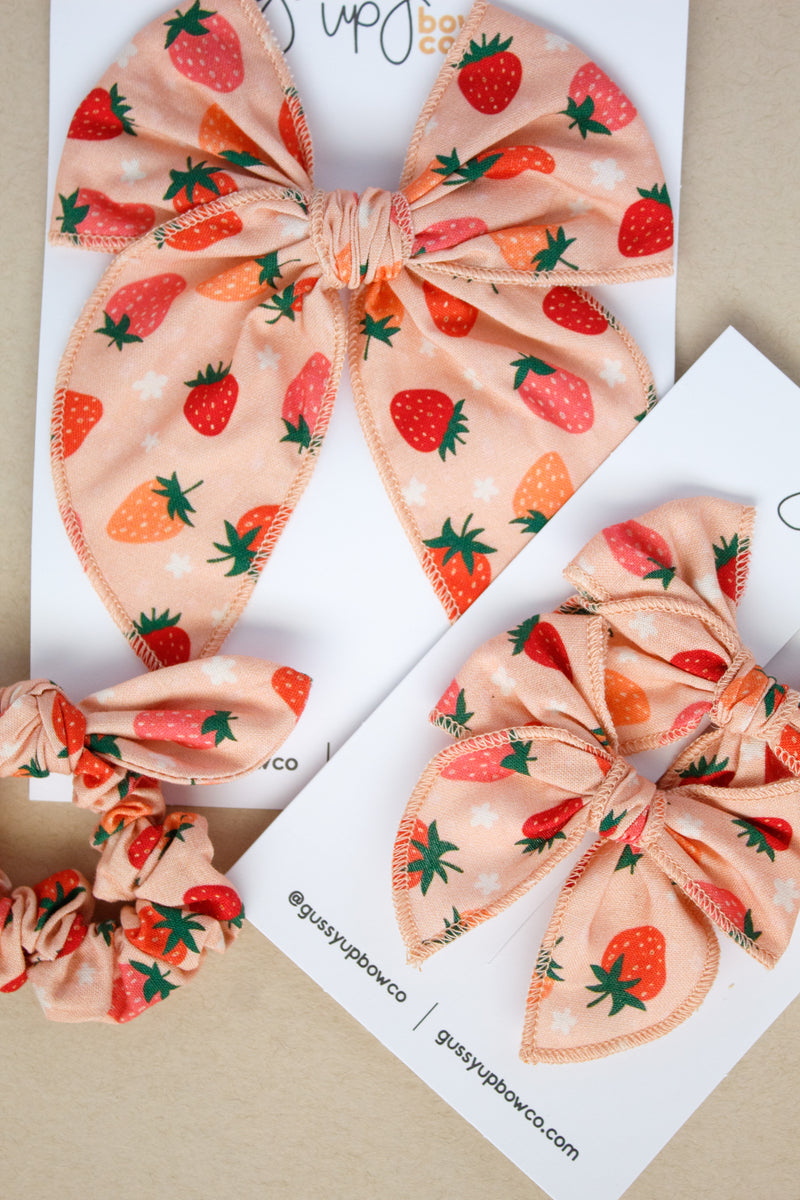 Strawberry Whimsy Pigtail Set | Tutti Fruity Collection
