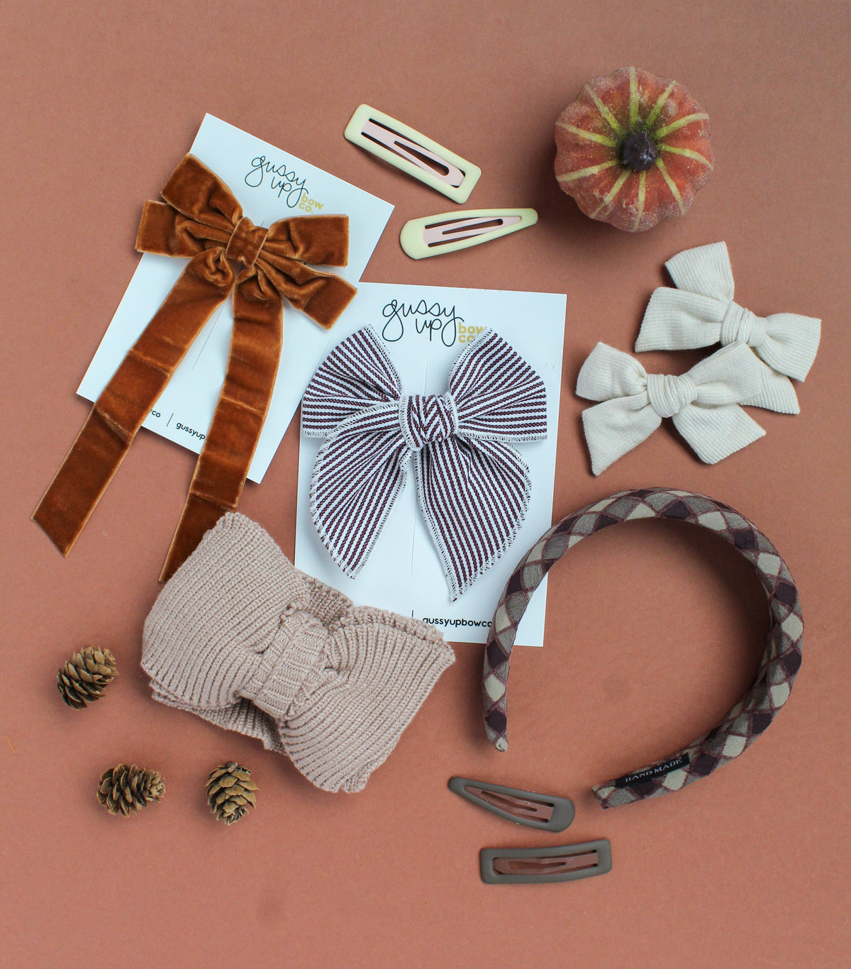 Brown Velvet Ribbon Bow