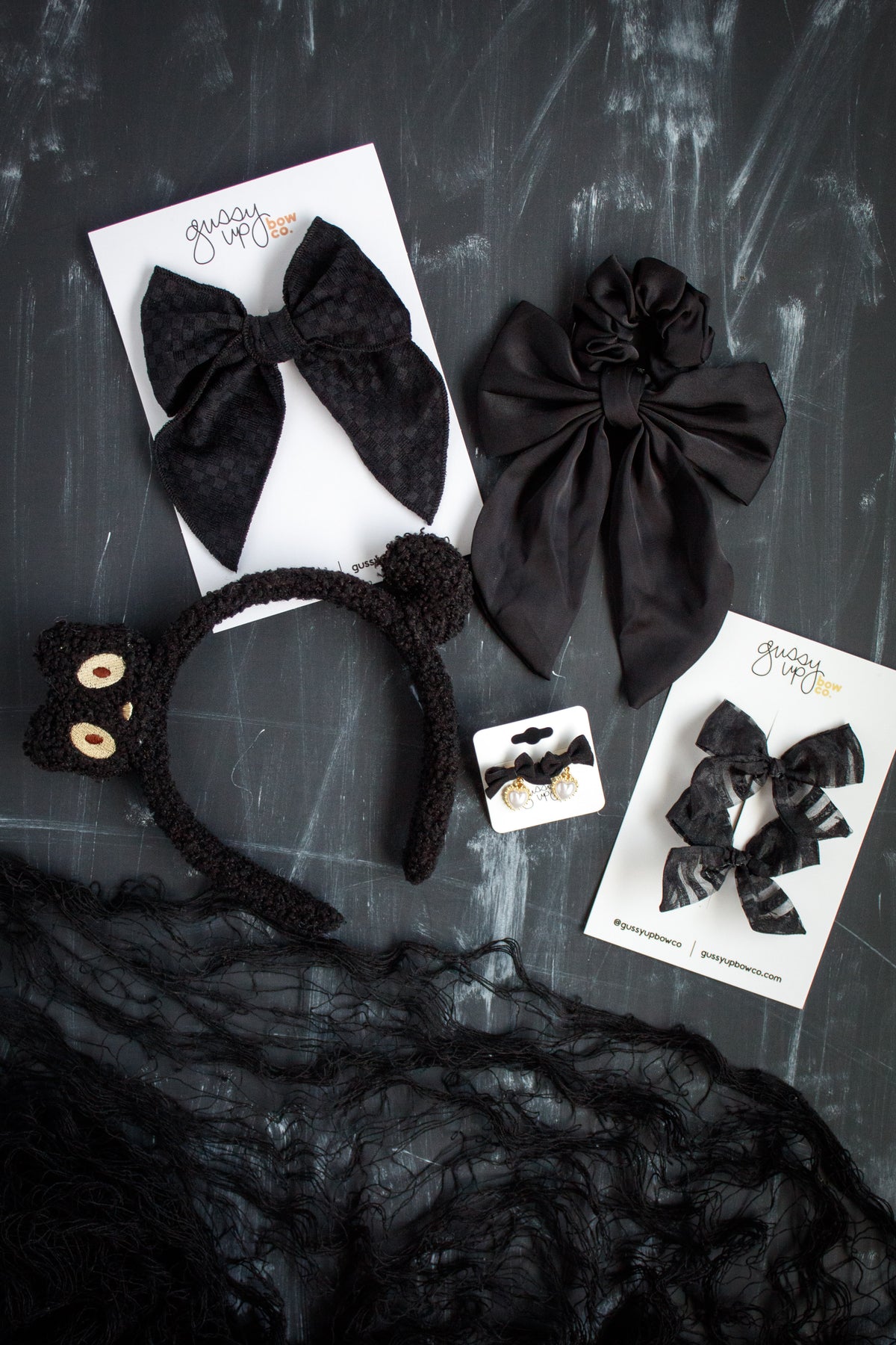 Black Color Block Claw Clip | Halloween 24 Collection