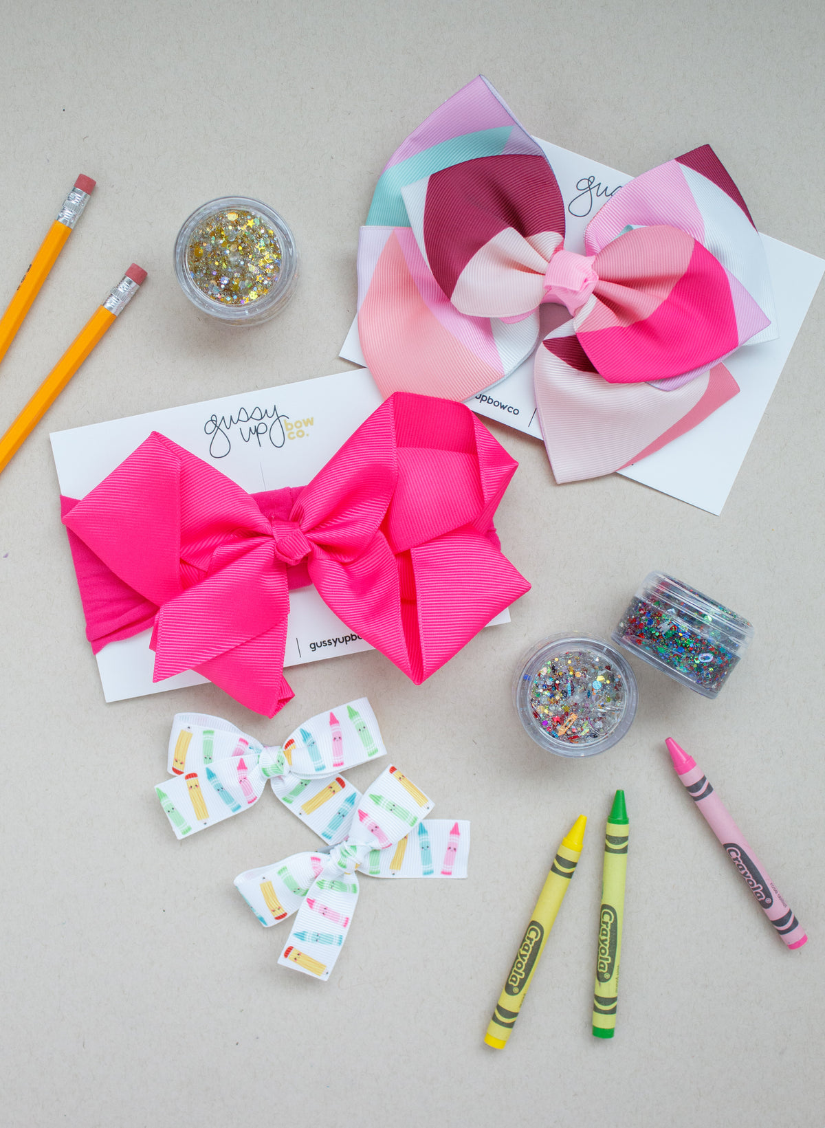 Crayons Ribbon Pigtail Set | Back to School 24 Collection