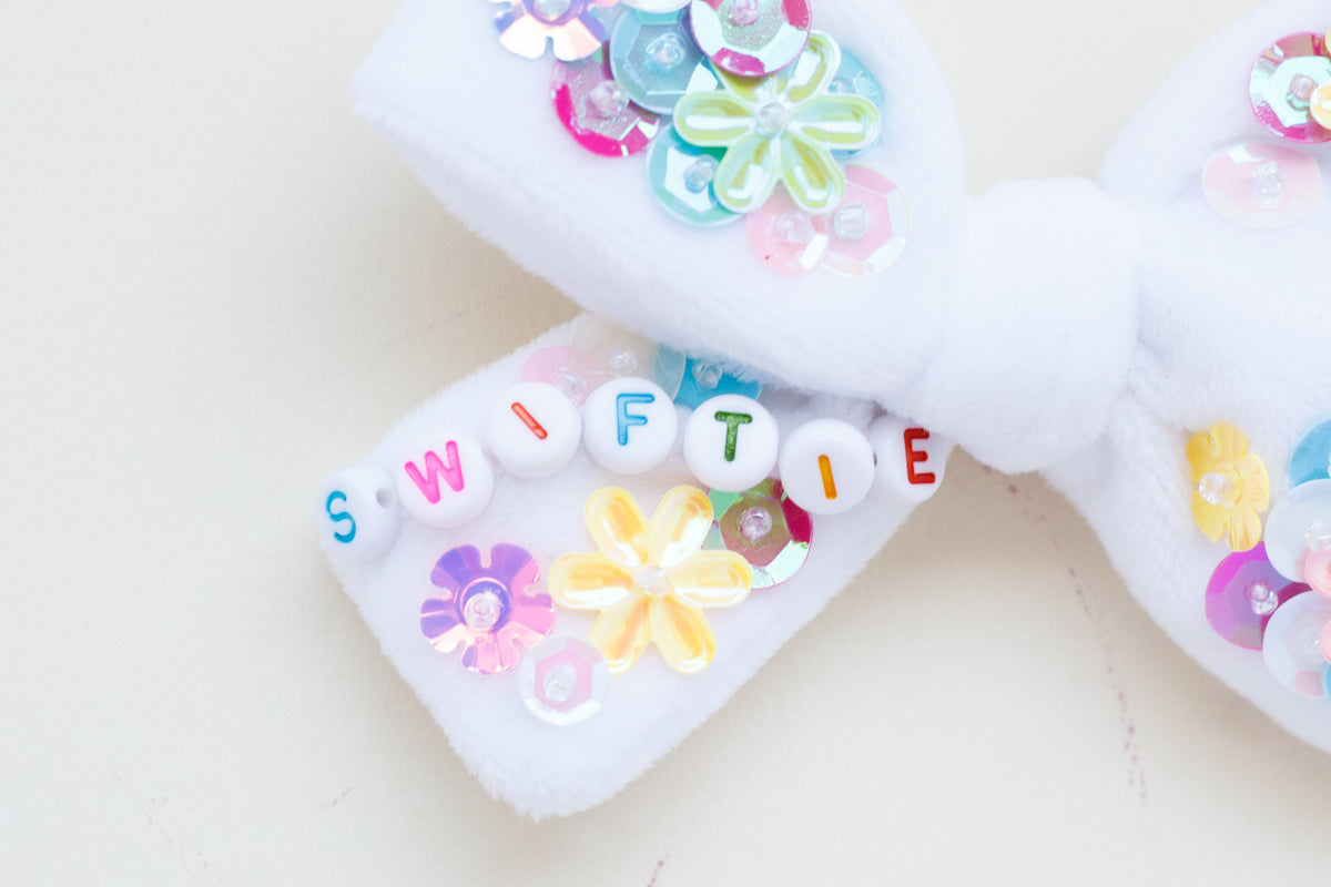 Swiftie Velvet Pigtail Set | Sequin Bow